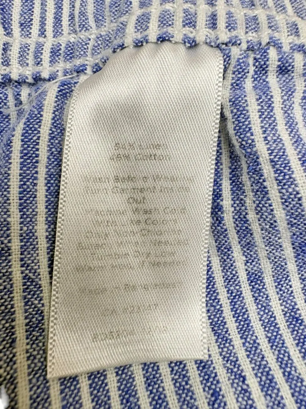 Talbots Blue White Railroad‎ Striped Cargo Crop Pants